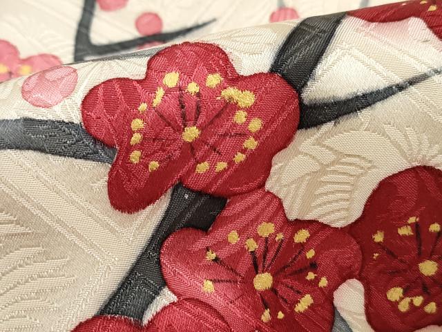 平和屋着物■豪華振袖　枝梅文　金彩　正絹　逸品　DABJ5340qa
