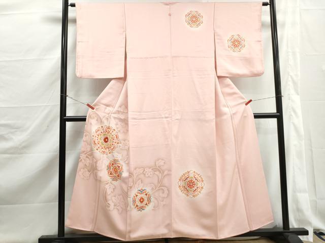 平和屋着物■中国三大刺繍　相良刺繍　訪問着　正倉院更紗花文　暈し染め　正絹　逸品　DABJ5344qa