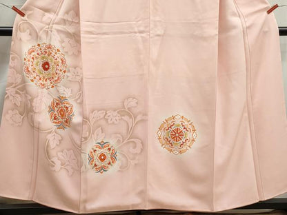 平和屋着物■中国三大刺繍　相良刺繍　訪問着　正倉院更紗花文　暈し染め　正絹　逸品　DABJ5344qa