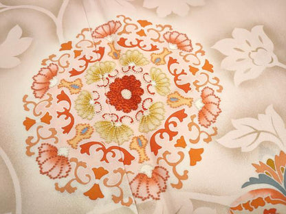 平和屋着物■中国三大刺繍　相良刺繍　訪問着　正倉院更紗花文　暈し染め　正絹　逸品　DABJ5344qa