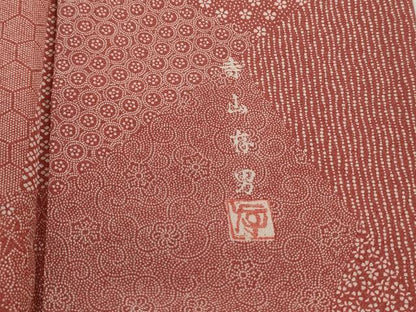 平和屋着物■江戸小紋　寺山存男　寄せ小紋柄　鈴乃屋扱い　正絹　逸品　DABJ5345qa
