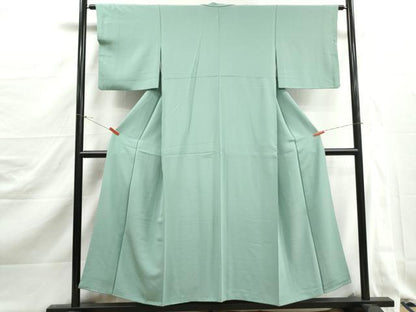 平和屋着物■上質な色無地　薄青色　正絹　逸品　DABJ5346qa