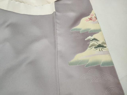 平和屋着物■豪華色留袖　立波風景花松文　暈し染め　金彩　正絹　逸品　DABJ5354qa