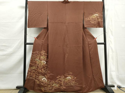 平和屋着物■訪問着　流水片輪車文　金彩　正絹　逸品　DABJ5355qa