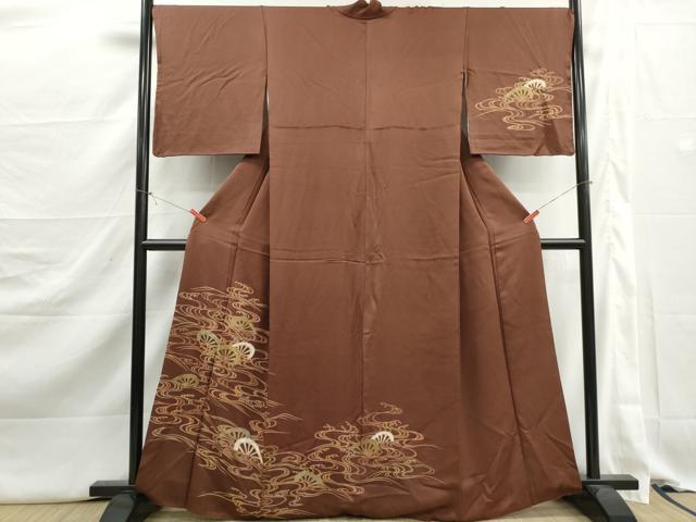 平和屋着物■訪問着　流水片輪車文　金彩　正絹　逸品　DABJ5355qa