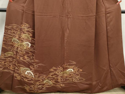 平和屋着物■訪問着　流水片輪車文　金彩　正絹　逸品　DABJ5355qa