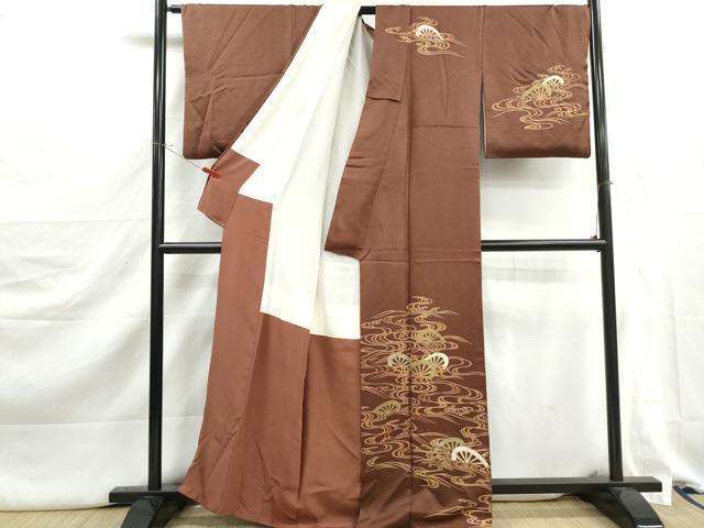 平和屋着物■訪問着　流水片輪車文　金彩　正絹　逸品　DABJ5355qa