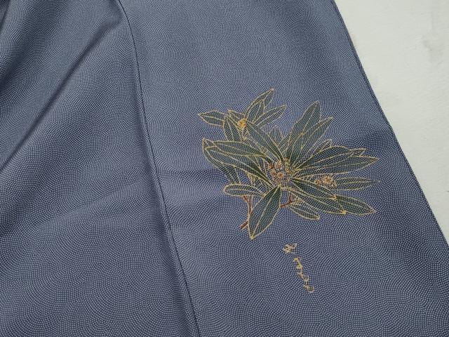 平和屋着物■伝統工芸師　服部光擴　江戸小紋　鮫小紋柄　正絹　逸品　DABJ5357qa
