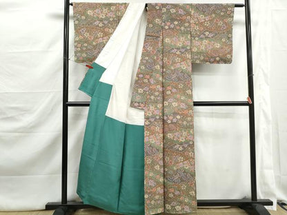 平和屋着物■上質な小紋　辻が花　反端付き　正絹　逸品　DABJ5358qa
