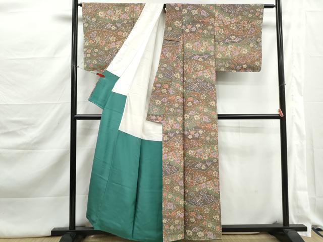 平和屋着物■上質な小紋　辻が花　反端付き　正絹　逸品　DABJ5358qa