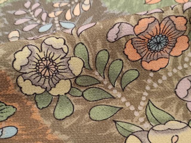 平和屋着物■上質な小紋　辻が花　反端付き　正絹　逸品　DABJ5358qa