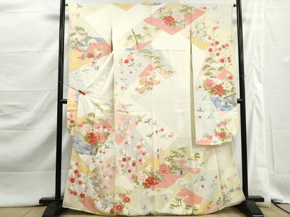 平和屋着物■豪華振袖　花鳥文　牡丹　正絹　逸品　DABJ5361qa