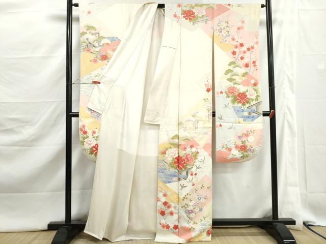 平和屋着物■豪華振袖　花鳥文　牡丹　正絹　逸品　DABJ5361qa