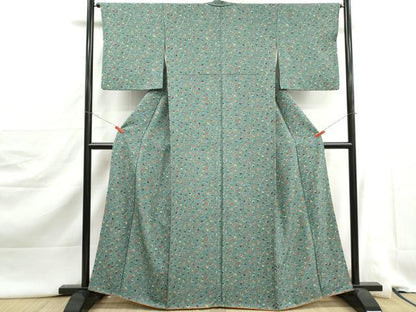 平和屋着物■上質な小紋　成り物　金彩　正絹　逸品　DABJ5363qa