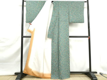 平和屋着物■上質な小紋　成り物　金彩　正絹　逸品　DABJ5363qa