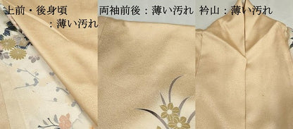 平和屋着物■訪問着　刺繍　草花文　牡丹　暈し染め　金彩　正絹　逸品　DABJ5366qa