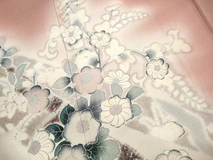 平和屋着物■訪問着　辻が花　藤花房　暈し染め　金銀彩　正絹　逸品　DABJ5369qa