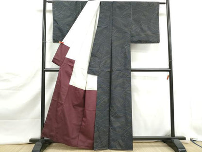 平和屋着物■本場大島紬　幾何学文　正絹　逸品　DABJ5372qa