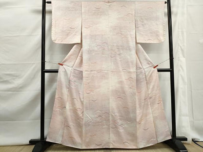 平和屋着物■上質な小紋　雪芝文　暈し染め　金彩　正絹　逸品　DABJ5374qa