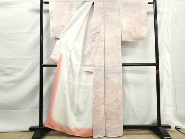 平和屋着物■上質な小紋　雪芝文　暈し染め　金彩　正絹　逸品　DABJ5374qa