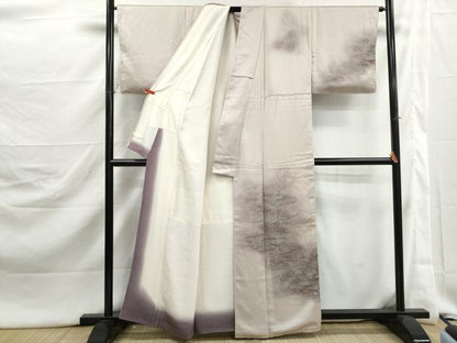 平和屋着物■訪問着　風景花文　暈し染め　正絹　逸品　DABJ5389qa