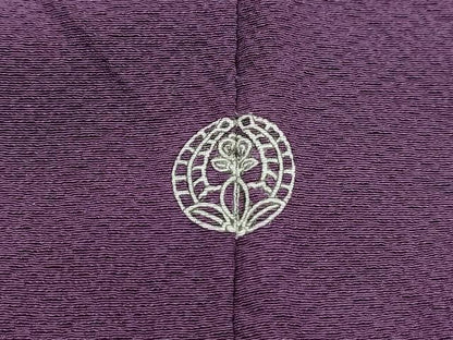 平和屋着物■上質な色無地　滅紫色　正絹　逸品　DABJ5395qa