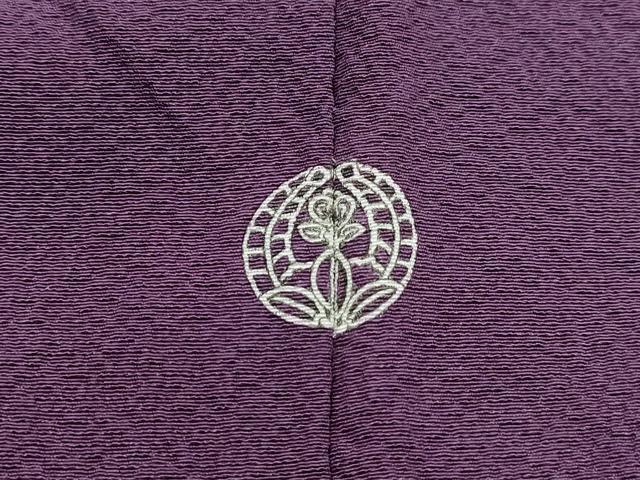 平和屋着物■上質な色無地　滅紫色　正絹　逸品　DABJ5395qa