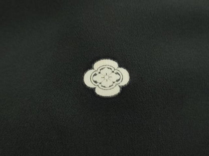 平和屋着物■豪華黒留袖　刺繍　流水鴛鴦花文　金銀糸　正絹　逸品　DABJ5398qa