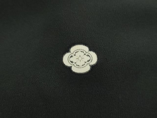 平和屋着物■豪華黒留袖　刺繍　流水鴛鴦花文　金銀糸　正絹　逸品　DABJ5398qa