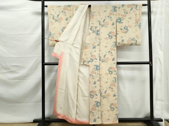 平和屋着物■上質な小紋　草花文　正絹　逸品　DABJ5399qa