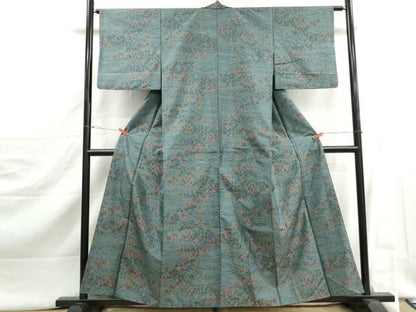 平和屋着物■本場大島紬　7マルキ　流水楓文　正絹　逸品　DABJ5404qa