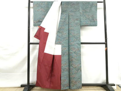 平和屋着物■本場大島紬　7マルキ　流水楓文　正絹　逸品　DABJ5404qa