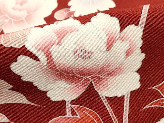 平和屋着物■訪問着　草花文　正絹　逸品　DABJ5415qa