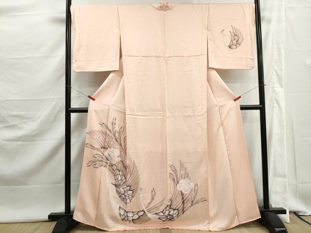 平和屋着物■訪問着　孔雀花文　正絹　逸品　DABJ5416qa