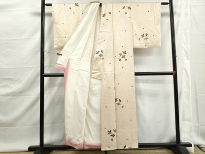 平和屋着物■上質な小紋　舞桐文　正絹　逸品　DABJ5417qa