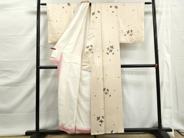 平和屋着物■上質な小紋　舞桐文　正絹　逸品　DABJ5417qa