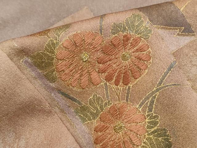 平和屋着物■訪問着　刺繍　道長短冊花文　金銀彩　正絹　逸品　DABJ5421qa