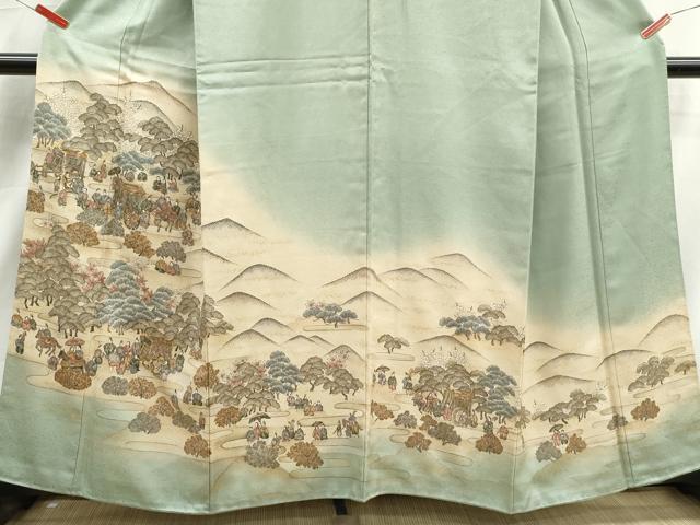 平和屋着物■豪華色留袖　人物風景文　暈し染め　金彩　正絹　逸品　DABJ5423qa