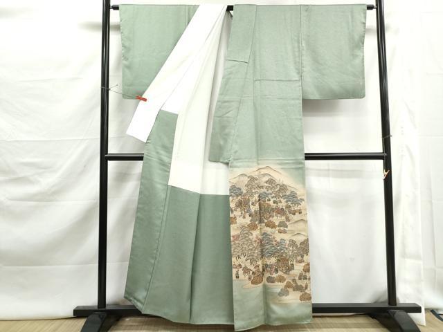 平和屋着物■豪華色留袖　人物風景文　暈し染め　金彩　正絹　逸品　DABJ5423qa