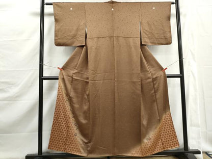 平和屋着物■豪華色留袖　刺繍　枝花文　暈し染め　金彩　正絹　逸品　DABJ5425qa
