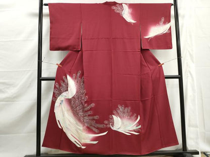 平和屋着物■訪問着　孔雀文　暈し染め　銀彩　正絹　逸品　DABJ5426qa