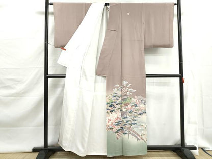 平和屋着物■豪華色留袖　渡橋風景枝松花文　暈し染め　正絹　逸品　DABJ5428qa