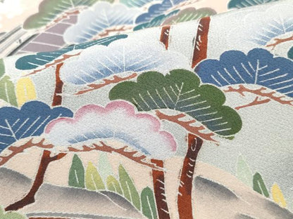 平和屋着物■豪華色留袖　渡橋風景枝松花文　暈し染め　正絹　逸品　DABJ5428qa