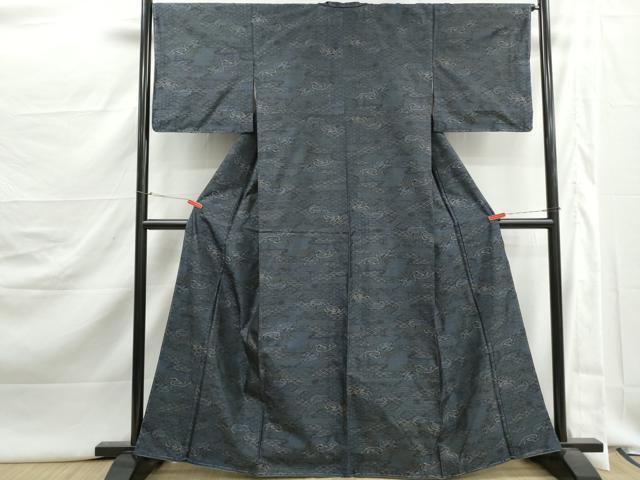 平和屋着物■本場大島紬　エ霞鴛鴦文　正絹　逸品　未使用　DABJ5430qa