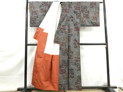 平和屋着物■本場大島紬　7マルキ　色紙花文　正絹　逸品　DABJ5431qa