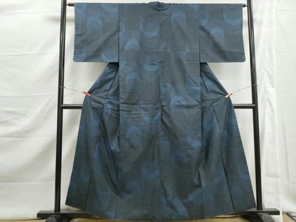 平和屋着物■本場大島紬　7マルキ　幾何学文　正絹　逸品　DABJ5433qa