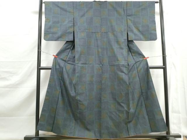 平和屋着物■本場大島紬　7マルキ　抽象文　正絹　逸品　DABJ5436qa