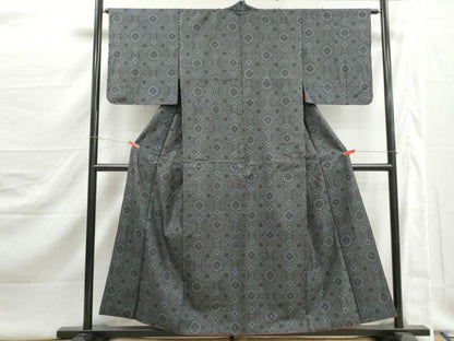 平和屋着物■アンティーク大島　本場大島紬　7マルキ　舞花菱文　正絹　逸品　DABJ5439qa