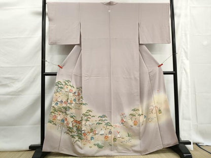 平和屋着物■豪華色留袖　作家物　人物風景文　暈し染め　金彩　正絹　逸品　DABJ5440qa