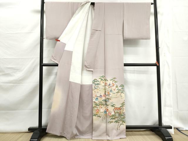 平和屋着物■豪華色留袖　作家物　人物風景文　暈し染め　金彩　正絹　逸品　DABJ5440qa